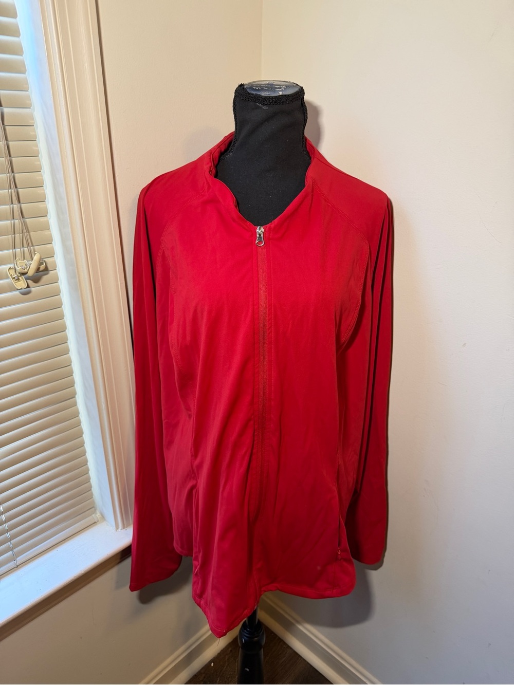 Ashley Stewart Plus Size 26/28 Red Zip Front Active Jacket